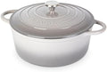 Nuovva Enamelled Cast Iron Dutch Oven Pot with Lid-6.4 Quart Non Stick Casserole Pot-Heavy Duty & Oven Safe up to 500° F for Bread Baking, Braising, Stews, Roasting - 28cm Dark Blue|B0CHWJG1M1