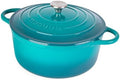 Nuovva Enamelled Cast Iron Dutch Oven Pot with Lid-6.4 Quart Non Stick Casserole Pot-Heavy Duty & Oven Safe up to 500° F for Bread Baking, Braising, Stews, Roasting - 28cm Dark Blue|B0CHWJG1M1