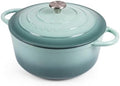 Nuovva Enamelled Cast Iron Dutch Oven Pot with Lid-6.4 Quart Non Stick Casserole Pot-Heavy Duty & Oven Safe up to 500° F for Bread Baking, Braising, Stews, Roasting - 28cm Dark Blue|B0CHWJG1M1