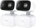 Tapo 2K Pan/Tilt Security Camera for Baby Monitor, Dog Camera w/Motion Detection, 2-Way Audio Siren, Night Vision, Cloud&SD Card Storage, Works w/Alexa & Google Assistant, 2-Pack (Tapo C210P2)|B09Y8C185M