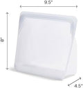Stasher Premium Reusable Silicone Bag, Stand-Up Mega, Clear, 104 oz | Food-Safe Silicone, Reusable Freezer Bags, Microwave, Dishwasher, Pantry, Meal Prep, Food Storage Bag, Eco-Friendly|B08M3RBD2Y
