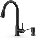 WEWE High-Arc Pull-Down Kitchen Faucet, Brushed Nickel, 3-Mode Sprayer | Soft Silicone Nozzles, Easy to Rub Clean, 360° Swivel, 20-Inch Pull-Down Reach, SUS 304, 1- or 3-Hole Fit, Ceramic Cartridge|B01H3OMH7Y