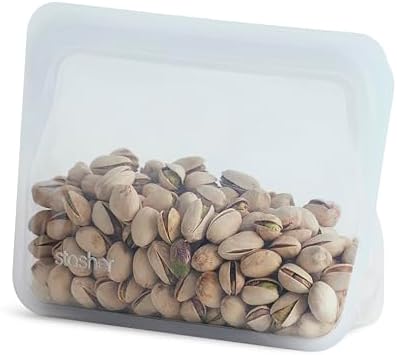Stasher Premium Reusable Silicone Bag, Stand-Up Mega, Clear, 104 oz | Food-Safe Silicone, Reusable Freezer Bags, Microwave, Dishwasher, Pantry, Meal Prep, Food Storage Bag, Eco-Friendly|B08M3RBD2Y