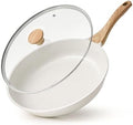 SENSARTE 8Inch Nonstick Ceramic Frying Pan with Lid, PFAS/PTFE/PFOA Free | Ceramic Omelette Pan Skillet, Healthy Non-toxic Chef's Pan, Induction Compatible Pan, Heat Resistant Handle|B0CXDPGNP9