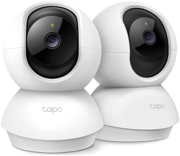 Tapo 2K Pan/Tilt Security Camera for Baby Monitor, Dog Camera w/Motion Detection, 2-Way Audio Siren, Night Vision, Cloud&SD Card Storage, Works w/Alexa & Google Assistant, 2-Pack (Tapo C210P2)|B09Y8C185M