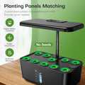 Indoor Garden Hydroponics Growing System: 10 Pods Kit with LED | Plant Germination Kit Herb Vegetable Growth Lamp Countertop, Hydroponic Planter Grower Harvest Lettuce for Healthy Home Cooks|B0B6BB4TVC