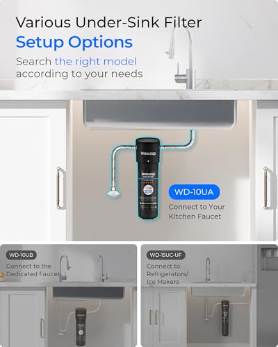 Waterdrop 10UA Under Sink Water Filter System, NSF/ANSI 42 Certified 1 Year | Reduces PFAS, PFOA/PFOS, Lead, Chlorine, Bad Taste & Odor, Under Counter Water Filter Connects Directly to Your Faucet|B083NPW1DN