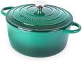 Nuovva Enamelled Cast Iron Dutch Oven Pot with Lid-6.4 Quart Non Stick Casserole Pot-Heavy Duty & Oven Safe up to 500° F for Bread Baking, Braising, Stews, Roasting - 28cm Dark Blue|B0CHWJG1M1