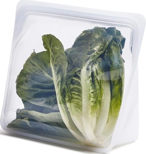 Stasher Premium Reusable Silicone Bag, Stand-Up Mega, Clear, 104 oz | Food-Safe Silicone, Reusable Freezer Bags, Microwave, Dishwasher, Pantry, Meal Prep, Food Storage Bag, Eco-Friendly|B08M3RBD2Y