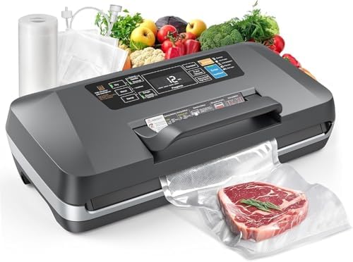 Vacuum Sealer Machine, 230W 95KPa Food Sealer Built-in Cutter & Bag Storage | Upgraded 10-in-1, Double Heat Seal for Dry & Moist Food, Easy-Lock Handle, Vacuum Hose, Includes 1 Roll + 10 Pre-cut Bags|B0H1CR8WDQ
