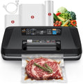 Vacuum Sealer Machine, 230W 95KPa Food Sealer Built-in Cutter & Bag Storage | Upgraded 10-in-1, Double Heat Seal for Dry & Moist Food, Easy-Lock Handle, Vacuum Hose, Includes 1 Roll + 10 Pre-cut Bags|B0H1CR8WDQ