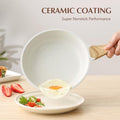 SENSARTE 8Inch Nonstick Ceramic Frying Pan with Lid, PFAS/PTFE/PFOA Free | Ceramic Omelette Pan Skillet, Healthy Non-toxic Chef's Pan, Induction Compatible Pan, Heat Resistant Handle|B0CXDPGNP9