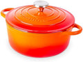 Nuovva Enamelled Cast Iron Dutch Oven Pot with Lid-6.4 Quart Non Stick Casserole Pot-Heavy Duty & Oven Safe up to 500° F for Bread Baking, Braising, Stews, Roasting - 28cm Dark Blue|B0CHWJG1M1