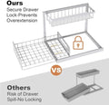 Under Sink Organizer, L-Shaped 2 Tier Pull Out Cabinet Organizer | Slide Out Under Cabinet Storage, For Kitchen and Bathroom, Metal Under Sink Storage with Sliding Drawer, 50 lbs, White 2 Pack|B0CFQFMC4F