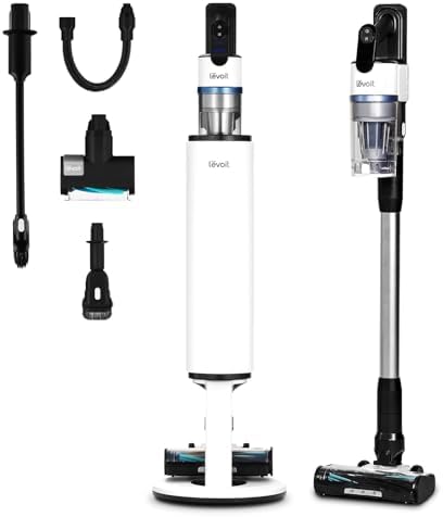 Levoit Cordless Vacuum Cleaner, Anti-Tangle for Pet Hair, Up to 50 Minutes | Powerful Suction, Lightweight, Rechargeable, Versatile for Carpets & Hard Floors, 180° Lay-Flat Design, LVAC-200|B0CB6B2JWG