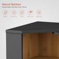 Goozii Corner Bread Box for Kitchen Countertop, Black Bread Storage Container for Homemade Bread, Two Layer Breadbox under Cabinet Mount, Large Bread Holder for Kitchen Counter, Pantry Shelf|B0CP3L9TZW