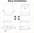Under Sink Organizer, L-Shaped 2 Tier Pull Out Cabinet Organizer | Slide Out Under Cabinet Storage, For Kitchen and Bathroom, Metal Under Sink Storage with Sliding Drawer, 50 lbs, White 2 Pack|B0CFQFMC4F