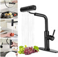 WEWE High-Arc Pull-Down Kitchen Faucet, Brushed Nickel, 3-Mode Sprayer | Soft Silicone Nozzles, Easy to Rub Clean, 360° Swivel, 20-Inch Pull-Down Reach, SUS 304, 1- or 3-Hole Fit, Ceramic Cartridge|B01H3OMH7Y