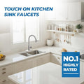 WEWE High-Arc Pull-Down Kitchen Faucet, Brushed Nickel, 3-Mode Sprayer | Soft Silicone Nozzles, Easy to Rub Clean, 360° Swivel, 20-Inch Pull-Down Reach, SUS 304, 1- or 3-Hole Fit, Ceramic Cartridge|B01H3OMH7Y