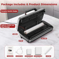 Vacuum Sealer Machine, 230W 95KPa Food Sealer Built-in Cutter & Bag Storage | Upgraded 10-in-1, Double Heat Seal for Dry & Moist Food, Easy-Lock Handle, Vacuum Hose, Includes 1 Roll + 10 Pre-cut Bags|B0H1CR8WDQ