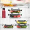 M MCIRCO 10 Pack,22 oz Glass Food Storage Containers with lids, Gray | Glass Meal Prep Containers,Airtight Lunch Containers with Lids, Microwave, Oven, Freezer and Dishwasher Friendly, BPA Free|B07HRRV96C