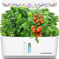 Indoor Garden Hydroponics Growing System: 10 Pods Kit with LED | Plant Germination Kit Herb Vegetable Growth Lamp Countertop, Hydroponic Planter Grower Harvest Lettuce for Healthy Home Cooks|B0B6BB4TVC