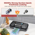 Vacuum Sealer Machine, 230W 95KPa Food Sealer Built-in Cutter & Bag Storage | Upgraded 10-in-1, Double Heat Seal for Dry & Moist Food, Easy-Lock Handle, Vacuum Hose, Includes 1 Roll + 10 Pre-cut Bags|B0H1CR8WDQ