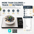Smart Nutrition Food Scale with App - 1g Precision Digital Kitchen Scale, Tracks Calories & 24 Nutrients, Macros, Fat & Protein for Keto, Fitness & Meal Prep, 11lb/5kg with Tare Function|B0FHKBKWTM
