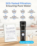 Waterdrop 10UA Under Sink Water Filter System, NSF/ANSI 42 Certified 1 Year | Reduces PFAS, PFOA/PFOS, Lead, Chlorine, Bad Taste & Odor, Under Counter Water Filter Connects Directly to Your Faucet|B083NPW1DN