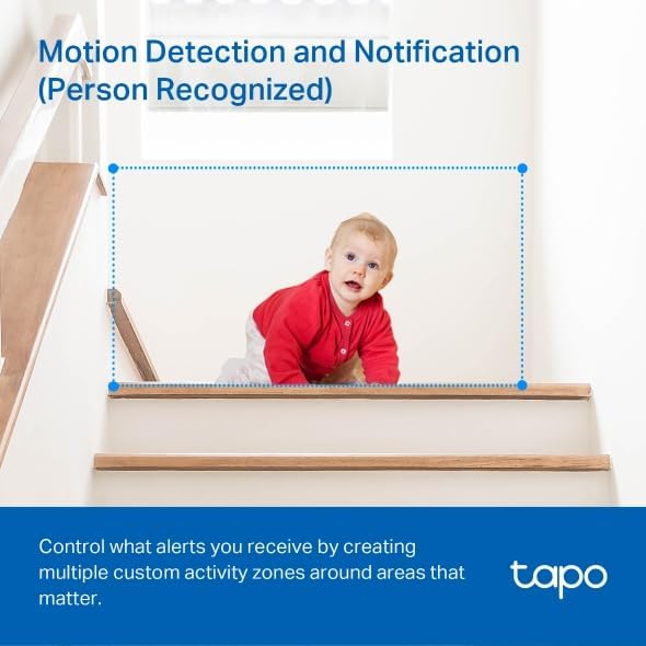 Tapo 2K Pan/Tilt Security Camera for Baby Monitor, Dog Camera w/Motion Detection, 2-Way Audio Siren, Night Vision, Cloud&SD Card Storage, Works w/Alexa & Google Assistant, 2-Pack (Tapo C210P2)|B09Y8C185M