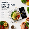 Smart Nutrition Food Scale with App - 1g Precision Digital Kitchen Scale, Tracks Calories & 24 Nutrients, Macros, Fat & Protein for Keto, Fitness & Meal Prep, 11lb/5kg with Tare Function|B0FHKBKWTM