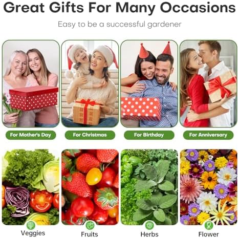 Indoor Garden Hydroponics Growing System: 10 Pods Kit with LED | Plant Germination Kit Herb Vegetable Growth Lamp Countertop, Hydroponic Planter Grower Harvest Lettuce for Healthy Home Cooks|B0B6BB4TVC