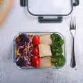 M MCIRCO 10 Pack,22 oz Glass Food Storage Containers with lids, Gray | Glass Meal Prep Containers,Airtight Lunch Containers with Lids, Microwave, Oven, Freezer and Dishwasher Friendly, BPA Free|B07HRRV96C