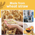 Rubtlamp Wheat Straw Dinnerware Sets, 16PCS Plastic Dinnerware Set for 4, Wheat Straw Plates and Bowls Sets, Unbreakable Dinnerware Plastic Microwave Safe Dishes Set for Kitchen&Camping|B0CJ22C9MB