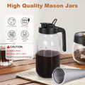 Cold Brew Coffee Maker, 64 oz Mason Jar Pitcher with Stainless Steel Filter, Pour Spout Handle Lid, Airtight & Leak-Proof for Iced Coffee,Tea & Lemonade|B0CGWS1M51