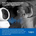 Tapo 2K Pan/Tilt Security Camera for Baby Monitor, Dog Camera w/Motion Detection, 2-Way Audio Siren, Night Vision, Cloud&SD Card Storage, Works w/Alexa & Google Assistant, 2-Pack (Tapo C210P2)|B09Y8C185M