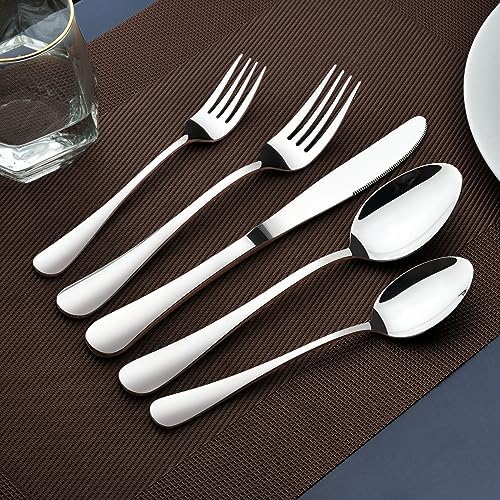 Silverware Set for 12,60 Piece Stainless Steel Flatware Utensil Cutlery Set | Heavy Duty Steak Knife Fork and Spoon, Dishwasher Safe, Gift Package for Wedding Housewarming|B0C8M4QP43