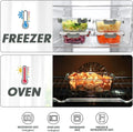 VERONES 12 Packs Glass Food Storage Containers Set with Lids, Grey | Airtight Glass Lunch Containers, Glass Meal Prep Containers with Lids, for Microwave, Oven, Freezer & Dishwasher Friendly|B0BZS66X6R