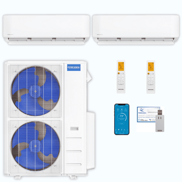 MRCOOL DIY 5th Gen 2-Zone 48,000 BTU Ductless Mini Split Air Conditioner & Heat Pump (24K+24K), DIY2-B-55HP2424