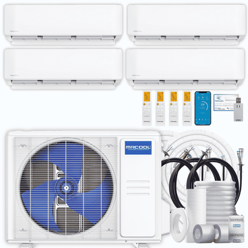 MRCOOL DIY 5th Gen 4-Zone 36,000 BTU Ductless Mini Split Air Conditioner & Heat Pump with Pre-Charged Line Sets (6K+9K+9K+12K), DIYM436HP