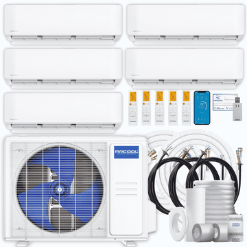 MRCOOL DIY 5th Gen 5-Zone 36,000 BTU Ductless Mini Split Air Conditioner & Heat Pump with Pre-Charged Line Sets (6K+6K+6K+6K+12K), DIYM536HP