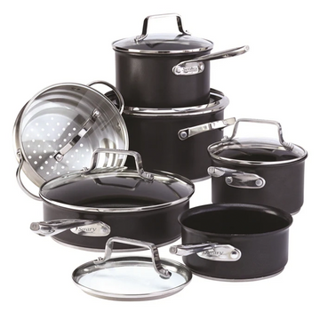 Serray 12-Piece Hard-Anodized Nonstick Cookware Set