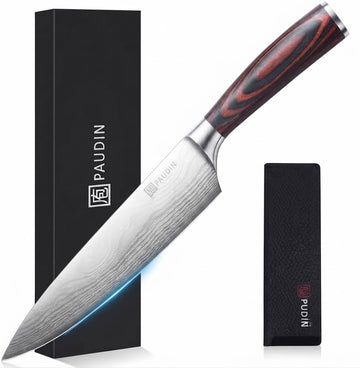 PAUDIN 8-Inch High Carbon Stainless Steel Chef Knife