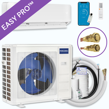 MRCOOL DIY® 5th Gen EasyPro® 24,000 BTU Single Zone Mini Split Complete System 230V with 11.5 ft. DIY Quick Connect Line Set, EZPRO-24-HP-23011DE-O