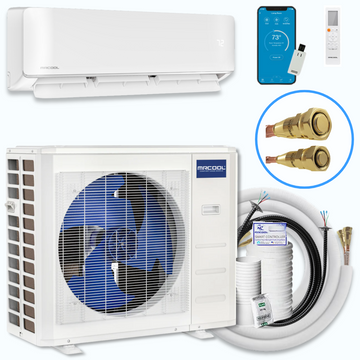 MRCOOL DIY® 5th Gen E Star 24,000 BTU Single Zone Mini Split Complete System 230V with 25 ft. DIY Quick Connect Line Set and DIYPRO Cable, DIY-24-HP-WM-230D25-O
