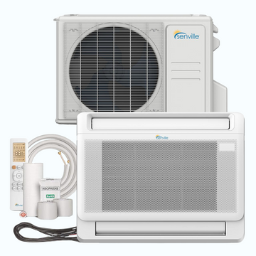 Senville AURA 18,000 BTU Floor Mounted Single Zone Ductless Mini Split - 230V - 21.50 SEER2 - Energy Star, SENA/18HF/IF